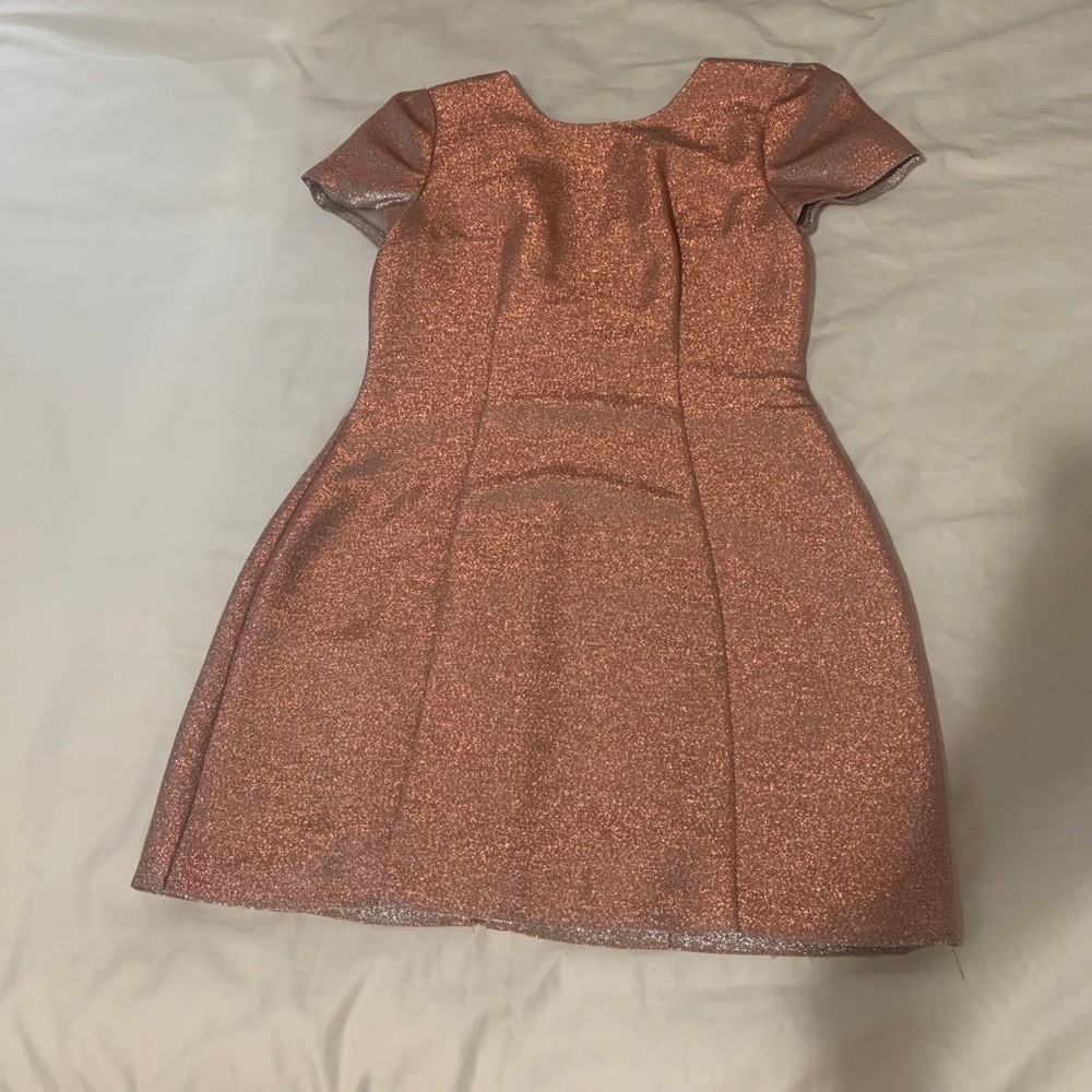 Rose gold shimmery Express dress